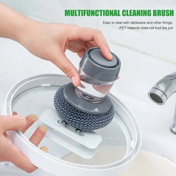 PalmScrub™– Built-In Soap Dispensing Palm Brush | Fast & Easy Cleaning | Multi-Purpose Scrubber