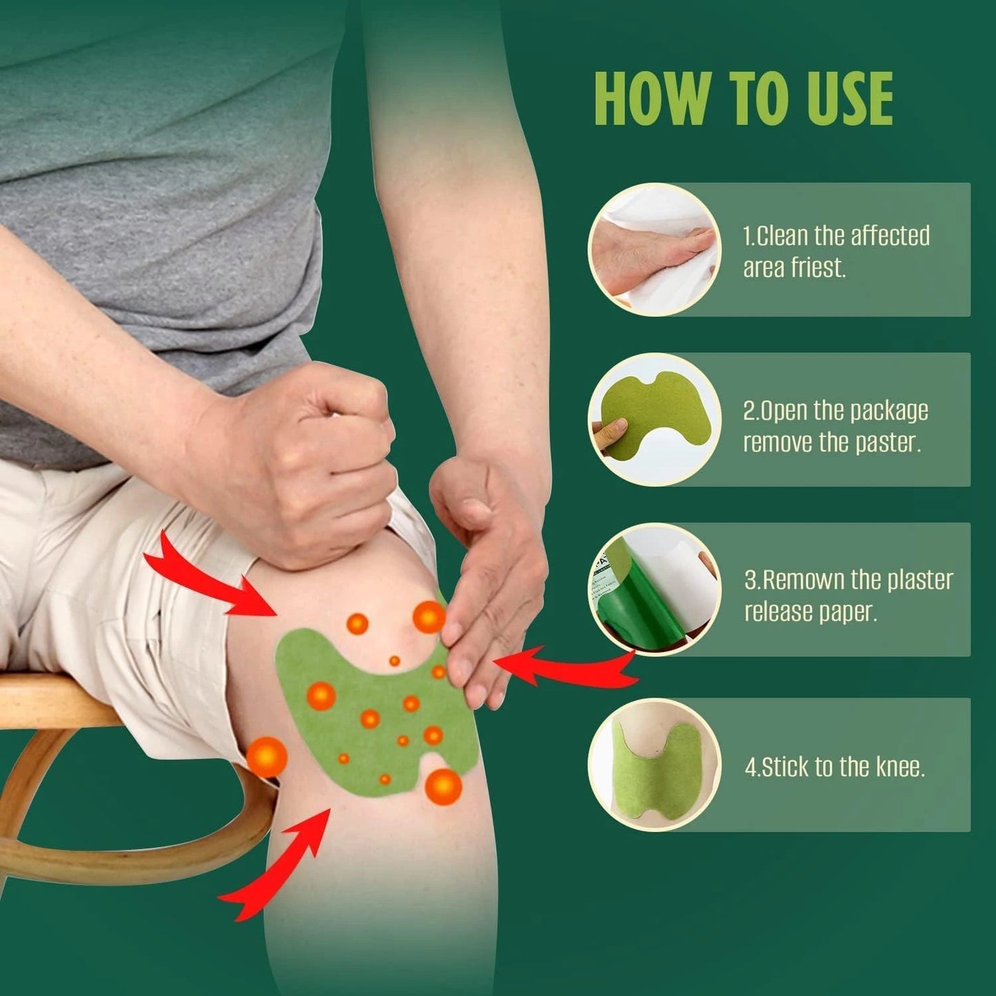 ActiveKnee Patch™ – Herbal Pain Relief | Heat Therapy | Stay Flexible & Active ( Pack of 10)