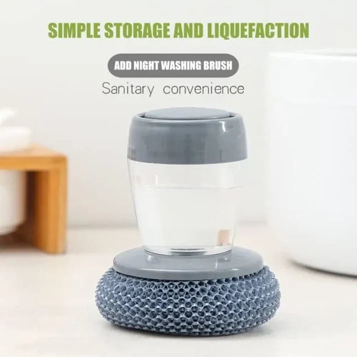 PalmScrub™– Built-In Soap Dispensing Palm Brush | Fast & Easy Cleaning | Multi-Purpose Scrubber