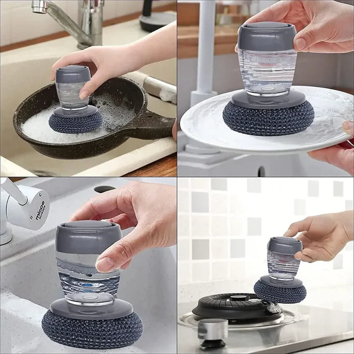 PalmScrub™– Built-In Soap Dispensing Palm Brush | Fast & Easy Cleaning | Multi-Purpose Scrubber