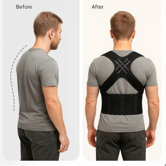 SpineAlign™ – Posture Corrector | Reduce Slouching | Back & Shoulder Support | Breathable Daily Wear | Unisex