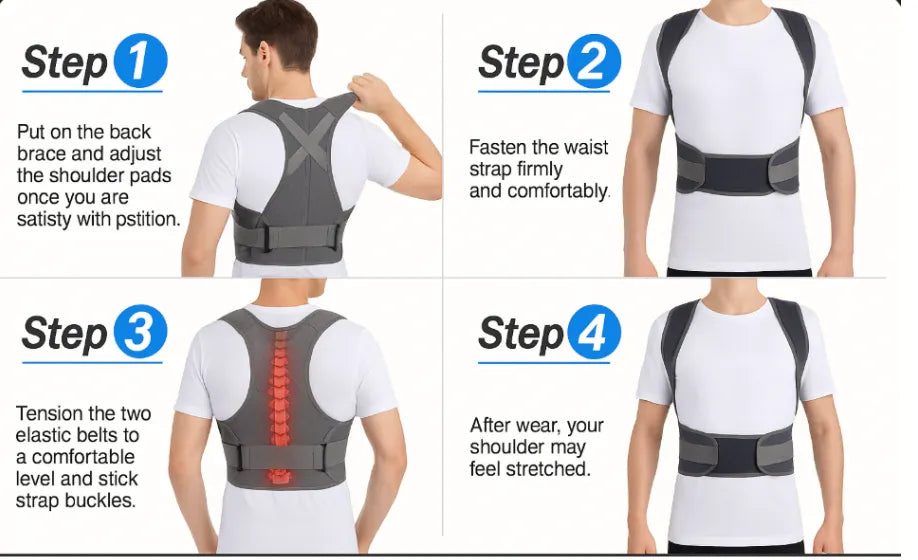 SpineAlign™ – Posture Corrector | Reduce Slouching | Back & Shoulder Support | Breathable Daily Wear | Unisex