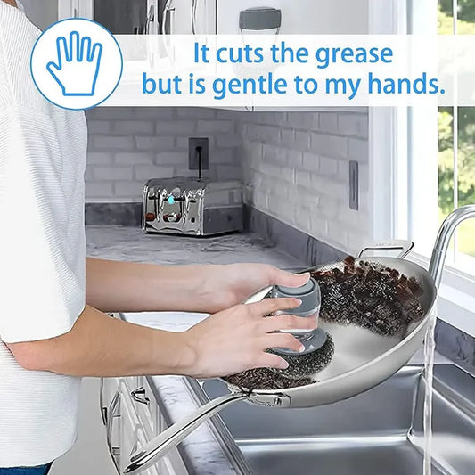 PalmScrub™– Built-In Soap Dispensing Palm Brush | Fast & Easy Cleaning | Multi-Purpose Scrubber